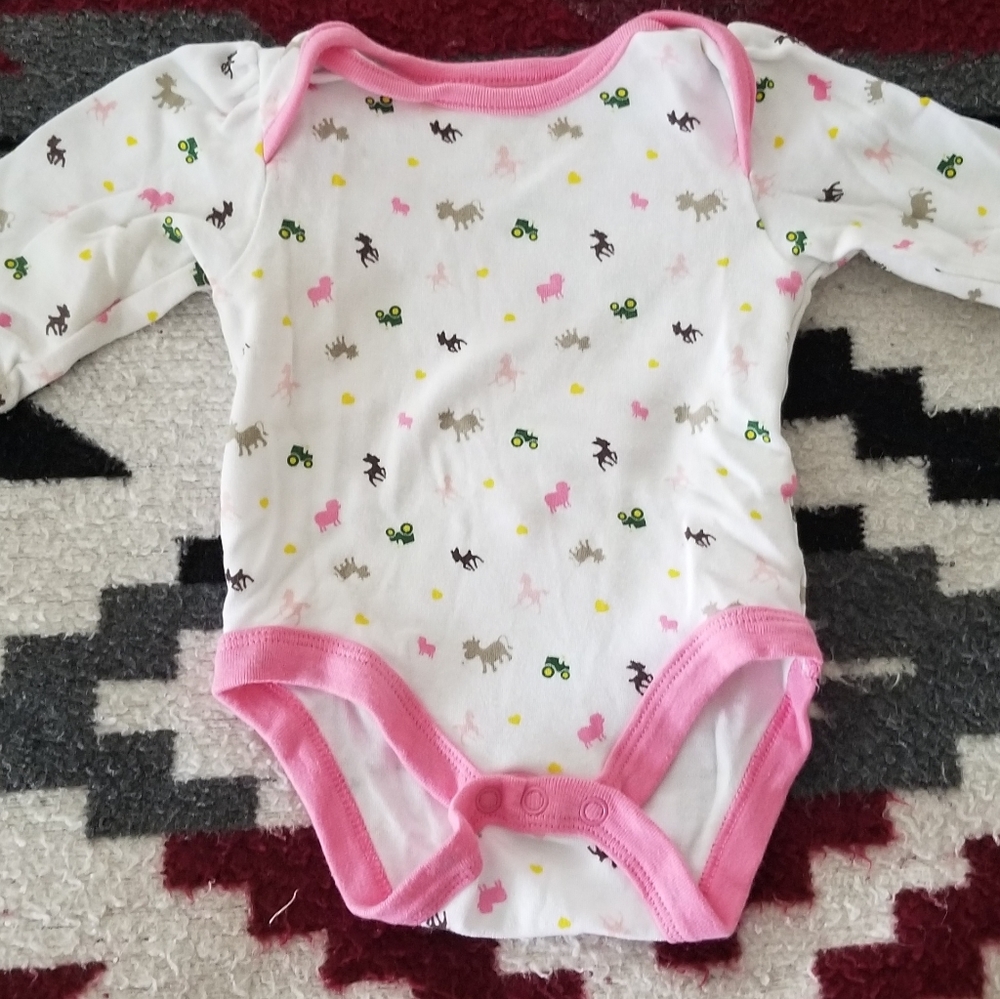 John Deere Girl's Long-sleeved Onsie